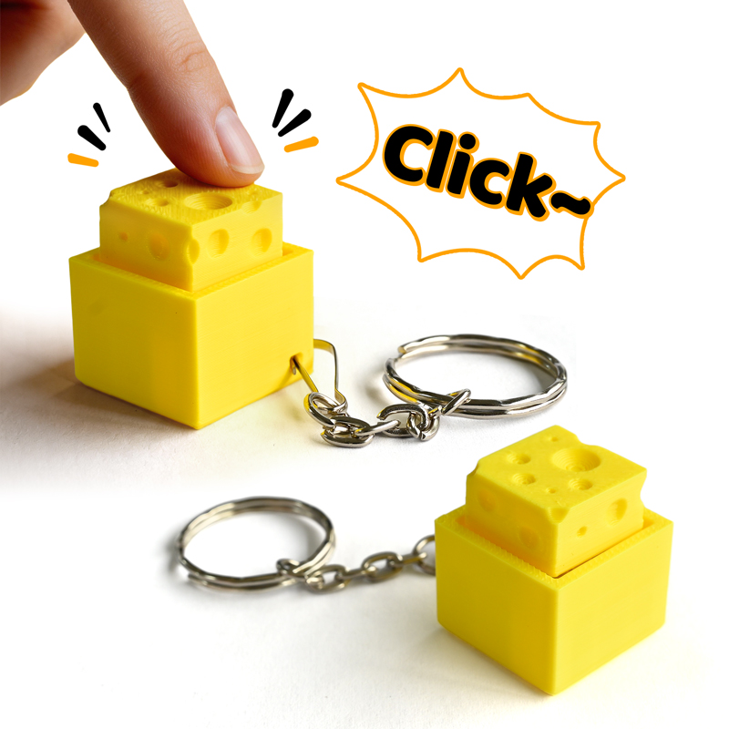 3D Printing Fidget Toys - 3D Geprinte Cheesy Key Fidget Clicker