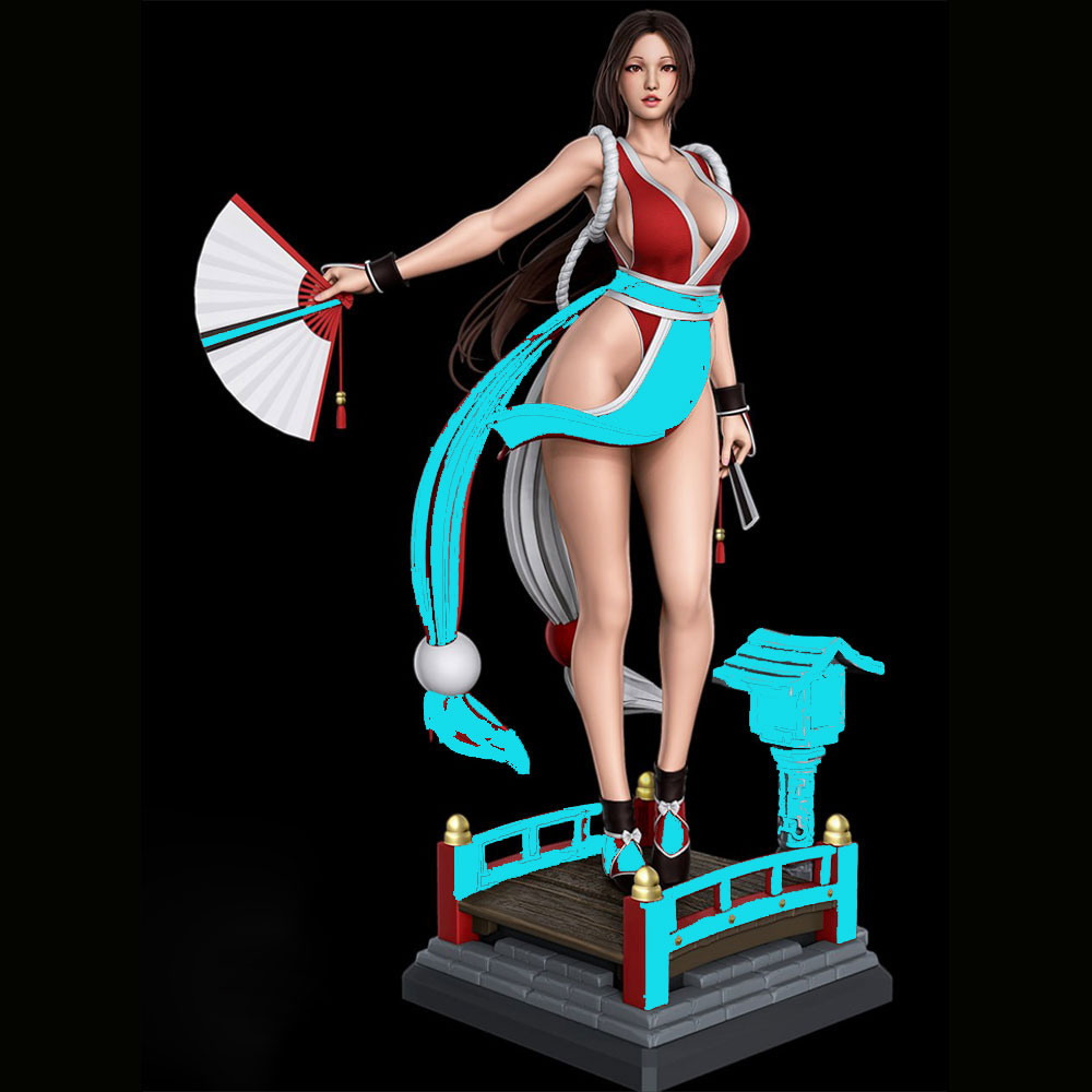 3D Printing Nyc - 1/24 Sexy langharig meisje miniatuur harsbeeldje
