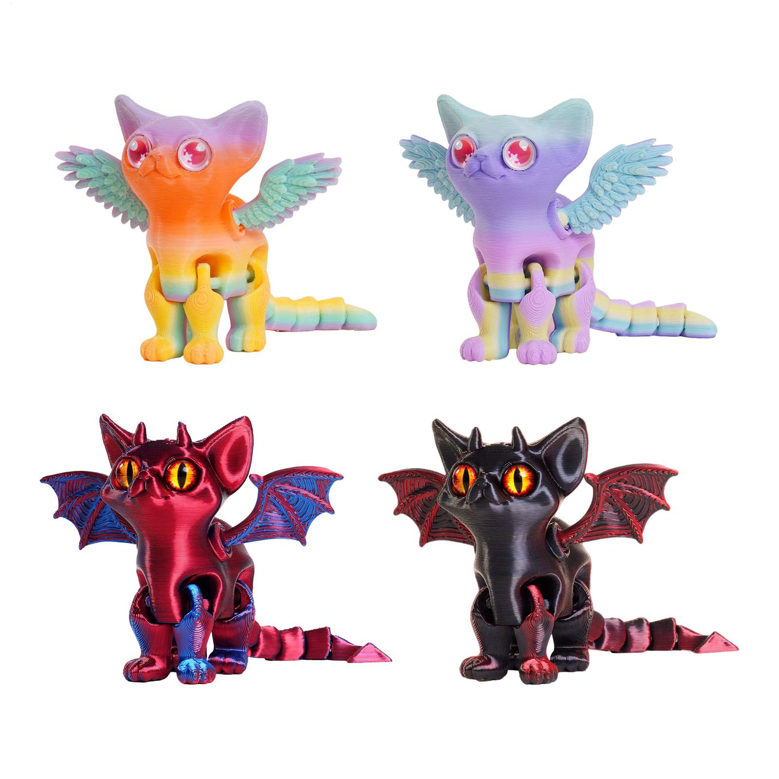 3D Printing Fidget Toys - 3D-geprinte dierenfiguur, 3D-geprinte kat, beweegbare ornament