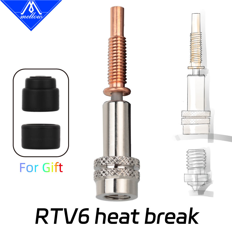 3D Printing Titanium - MELLOW Hoge Precisie Bimetaal RTV6 Heatbreak