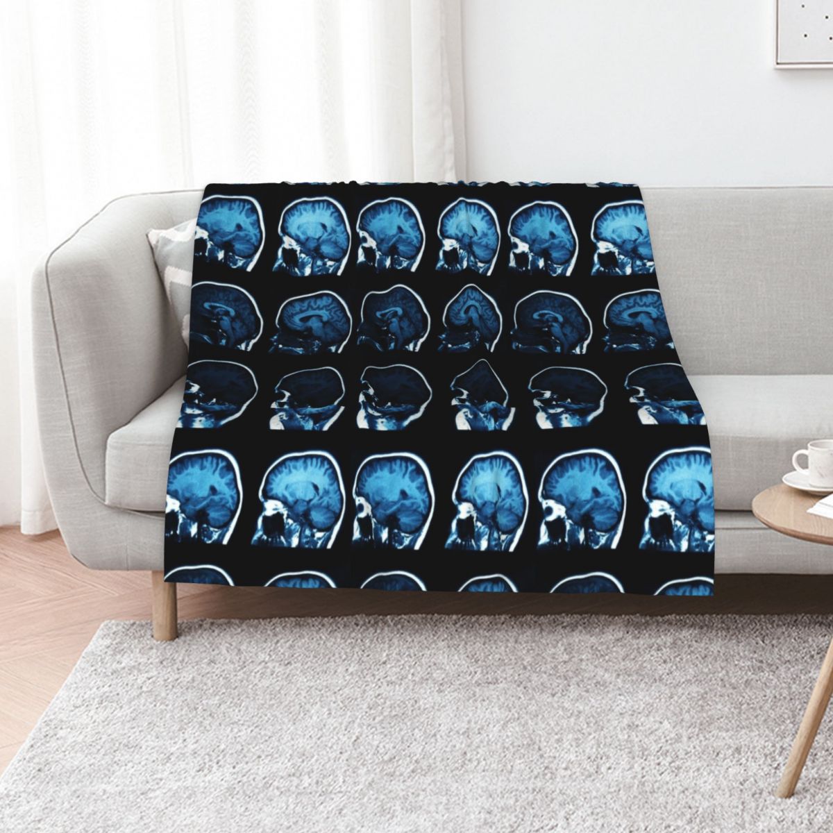 3D Printing X Ray - Brain MRI x-ray deken Gezellige bankdeken