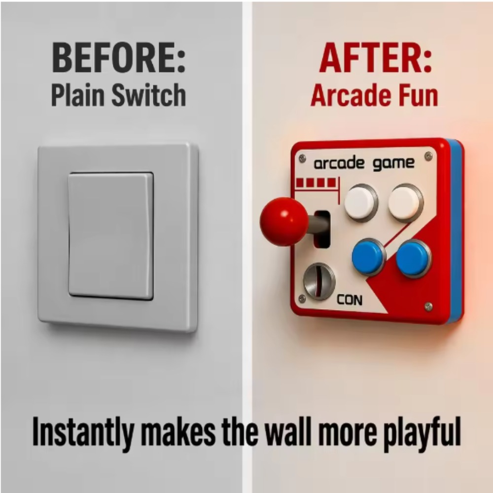 3D Printing Nyc - Retro Arcade Joystick Switch Plate Cover,