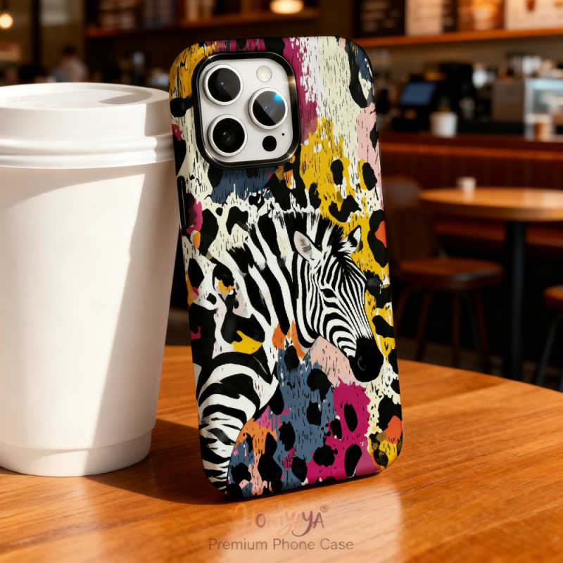 3D Printing Quote - Schokabsorberende telefoonhoes met zebraprint voor iPhone