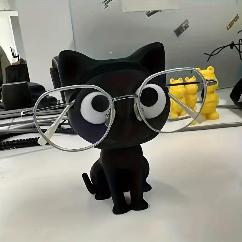 3D Printing Glasses Frames - 3D-geprinte kattenbrilhouder, modieuze brilstandaard met zittende