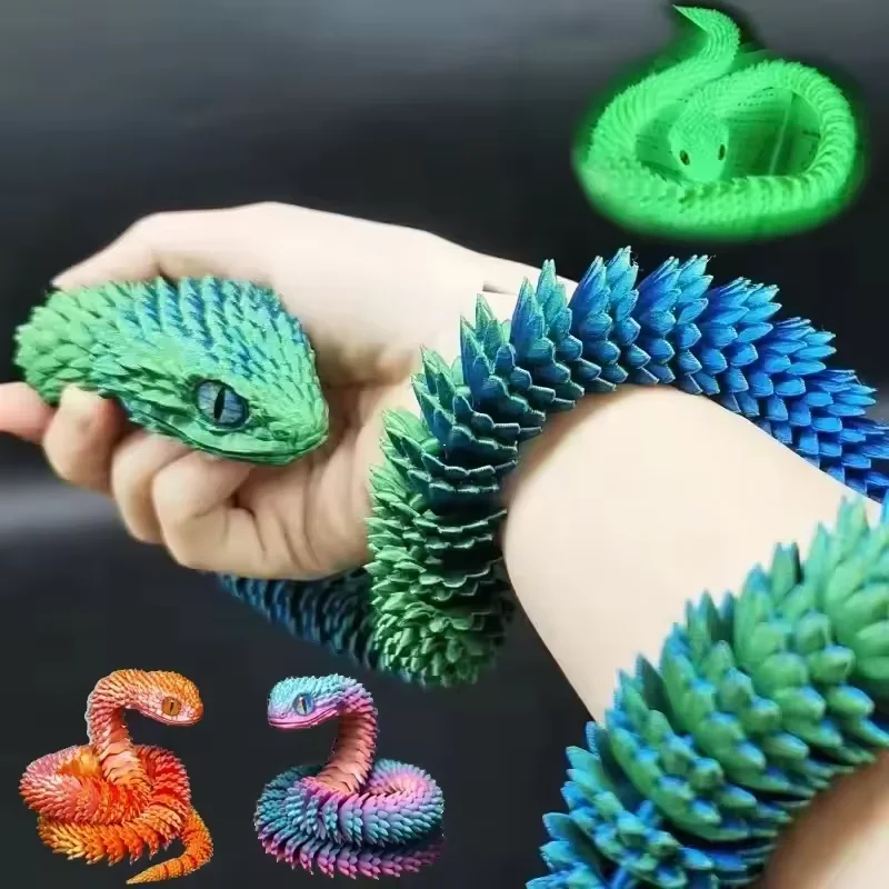3D Printing Fidget Toys - 3D-geprinte slang beweegbaar gezamenlijk fidget speelgoed