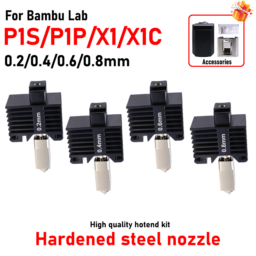 3D Printing Steel - Hotend voor Bambu Lab P1P X1C