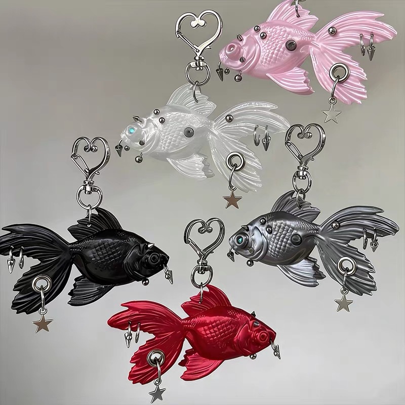 3D Printing Titanium - Nieuwe Gothic Punk Goudvis 3D Geprinte
