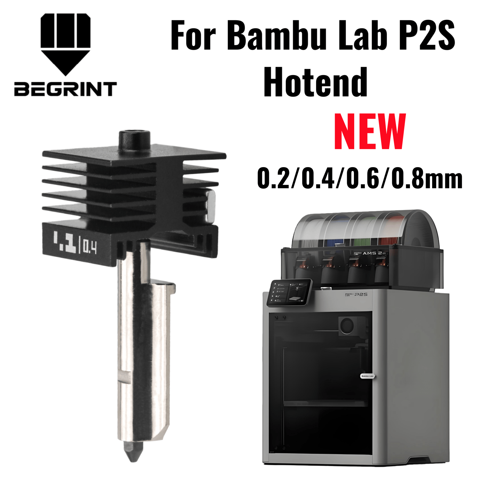 3D Printing Steel - Bambu Lab P2S X2D Geüpgradede Hotend