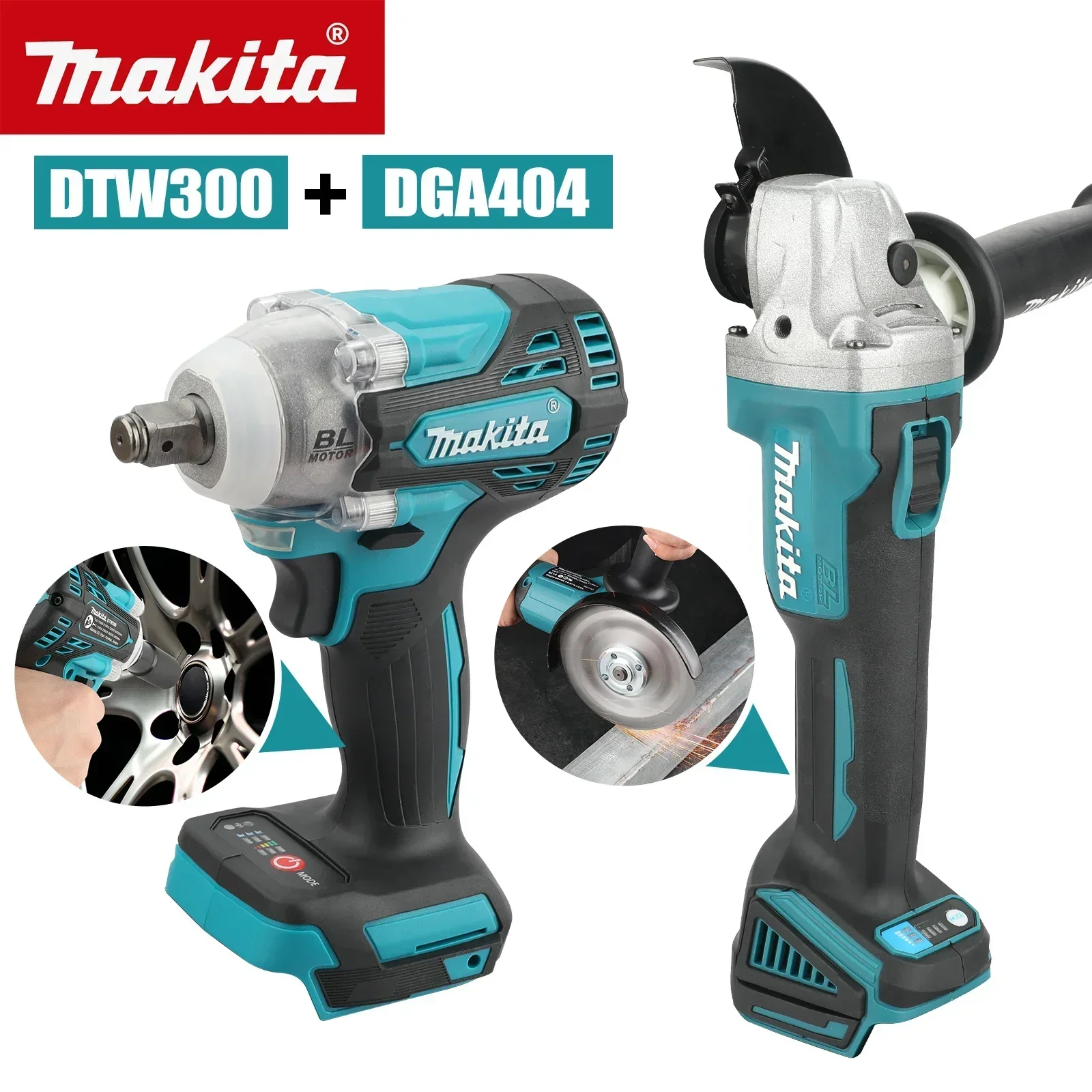 Makita Drill Dtw300 - Makita 18V 2-in-1 gereedschapsset: DTW300 slagmoersleutel