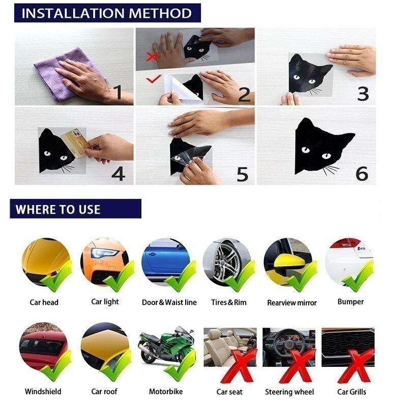 Auto Sticker Dier Kat Poot Pri - 3D Printing Vinyl recensie en prijs