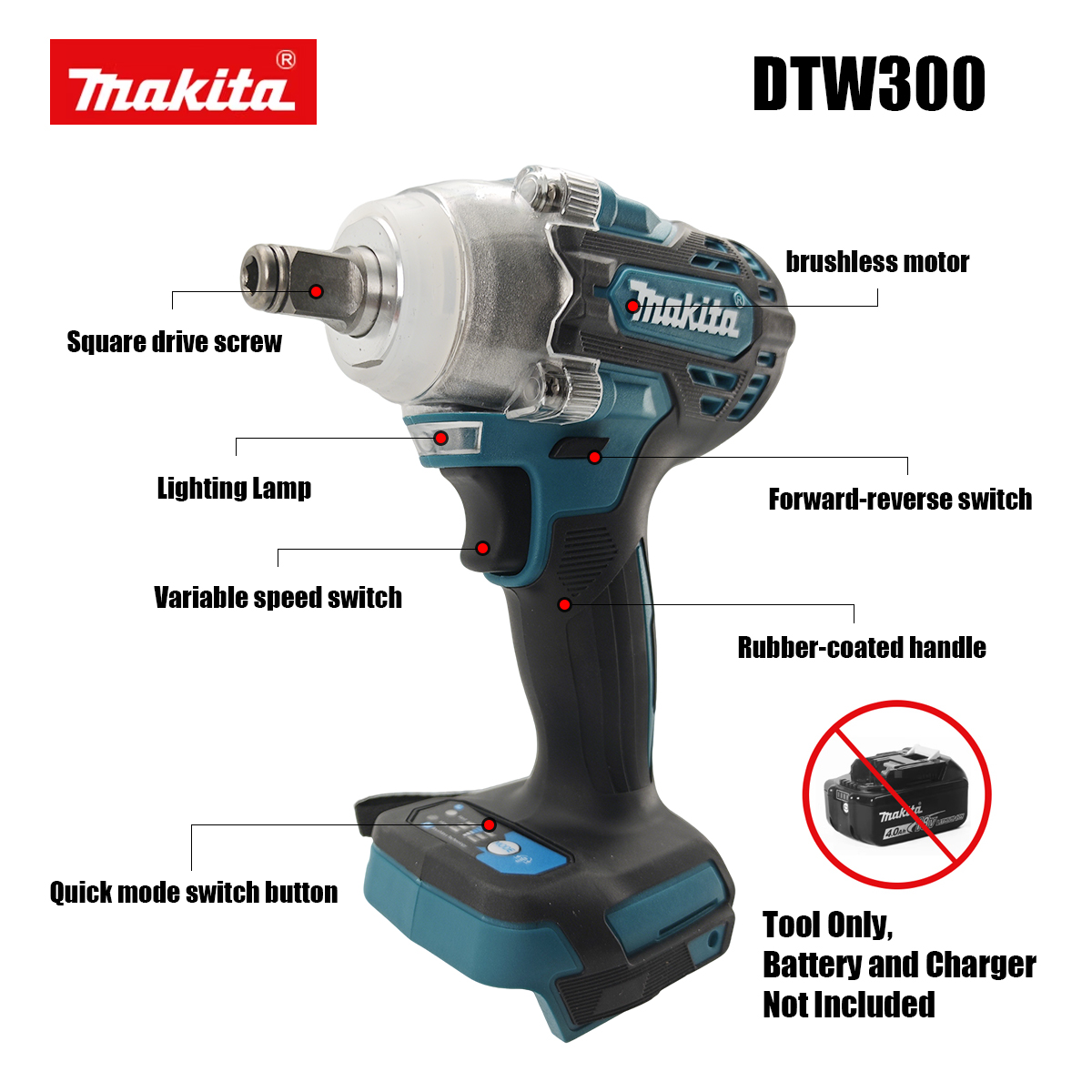 Makita DTW300 borstelloze slag - Makita Drill Dtw300 recensie en prijs