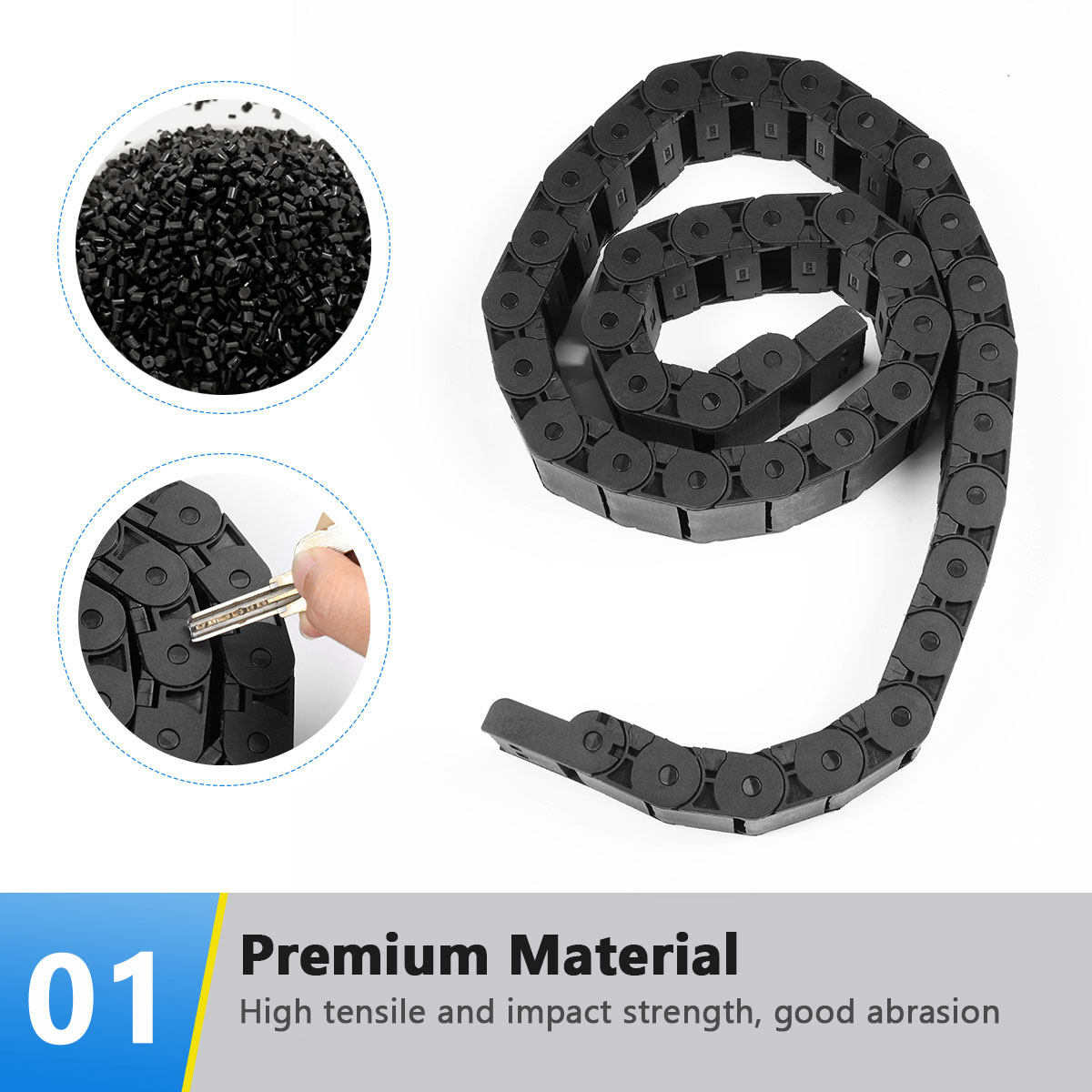 1M Zwarte Plastic Kabeldragerk - 3D Printing Machine recensie en prijs