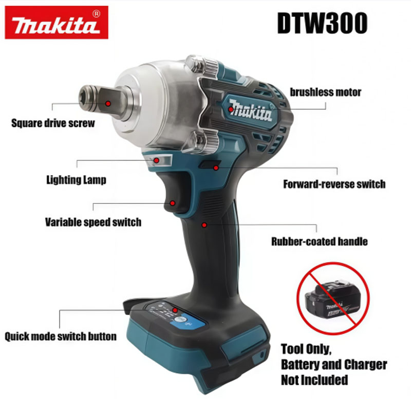 Makita DTW300 18V Borstelloze  - Makita Drill Dtw300 recensie en prijs