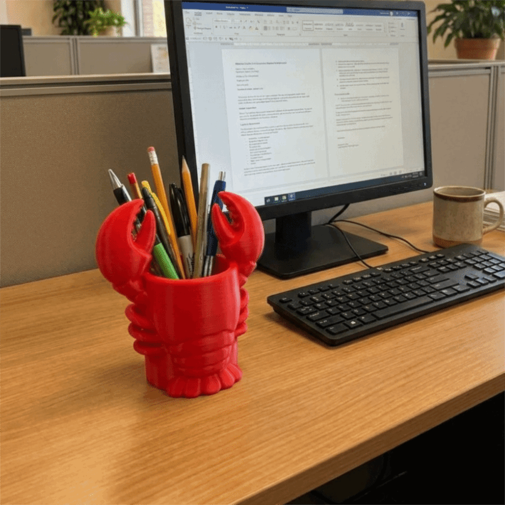 3D-geprinte potloodhouder in d - 3D Printing Cafe recensie en prijs