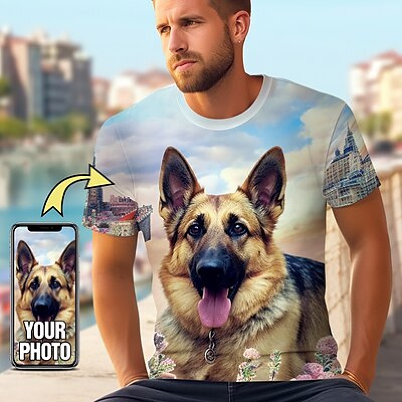Custom Pet T-Shirt Voor Mannen - 3D Printing Service recensie en prijs