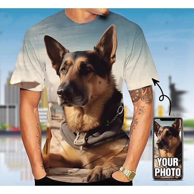 Custom Pet T-Shirt Voor Mannen - 3D Printing Service recensie en prijs