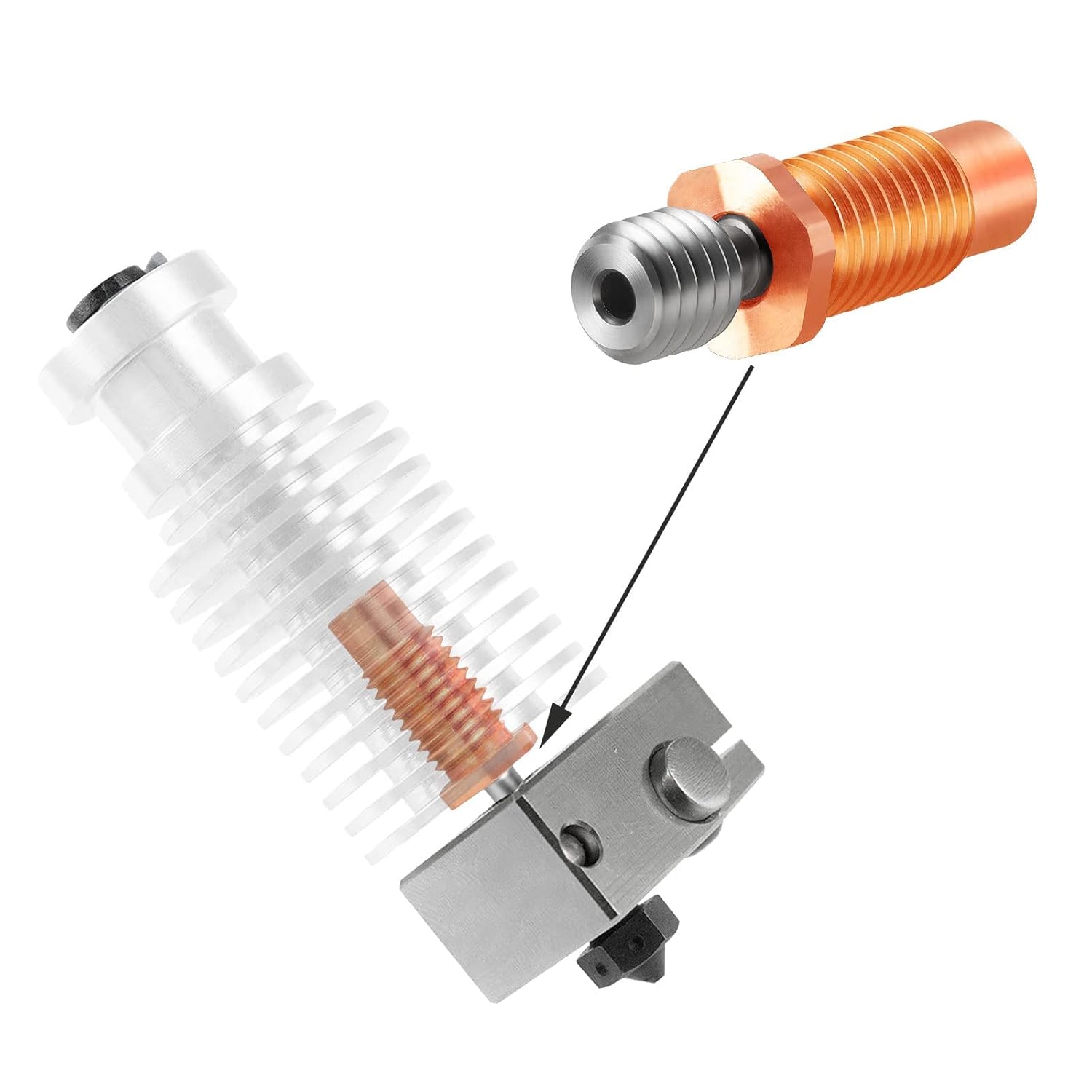 2PCS E3D V6 Hotend Heatbreak A - 3D Printing Titanium recensie en prijs
